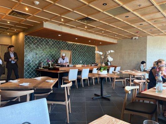 Sushi counter and interior