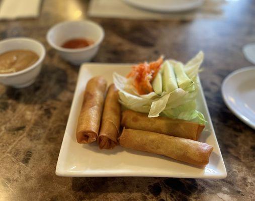 Chá Gió - Fried Egg Rolls with Nuoc Cham dipping sauce.