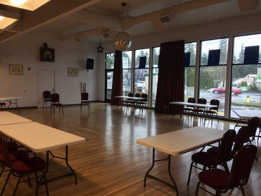 Dancefloor & meeting hall.