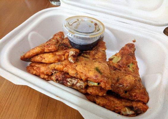 Kimchi Jeon - Light and thin, crispy on the outside and full of Kimchi in the inside. One of the best I've had out of the PNW/Bay Area.