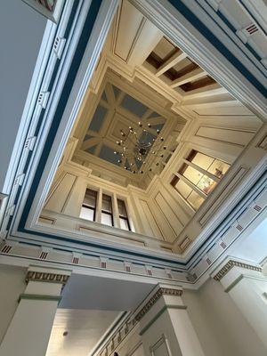 Lit dome of central atrium