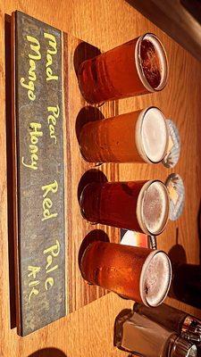 A delicious beer flight