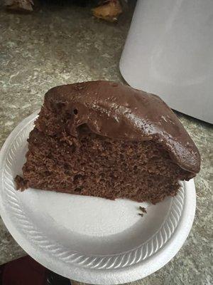 Moist, fluffy chocolate cake