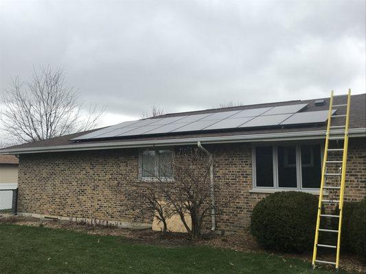 15 panels @ 5.4 kW, south facing