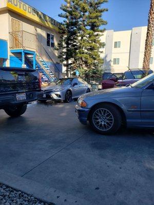 All cars on deck!!  Keeping Gigi clean after mothers nature showers ,   full house at Cris Car wash!  Thank you, keep up the good work!!