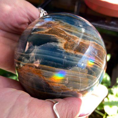 Blue Onyx Sphere at Dreaming Goddess