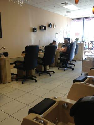 Inside area: manicure & pedicure