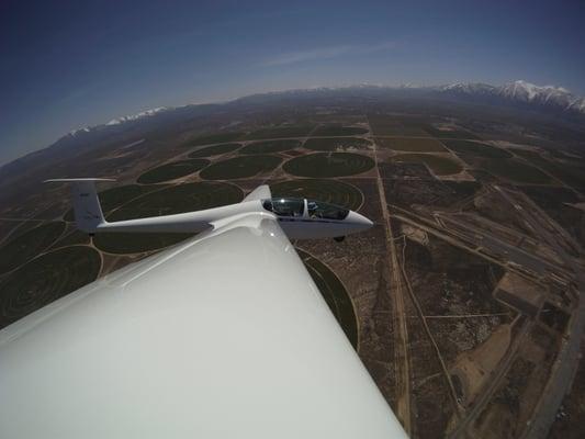 Glider over the Minden-Tahoe airport.