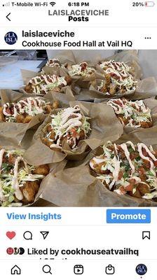 Beer battered gigantic fish tacos