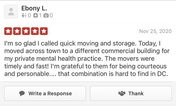 Reviews from Yelp that have been removed from our business page