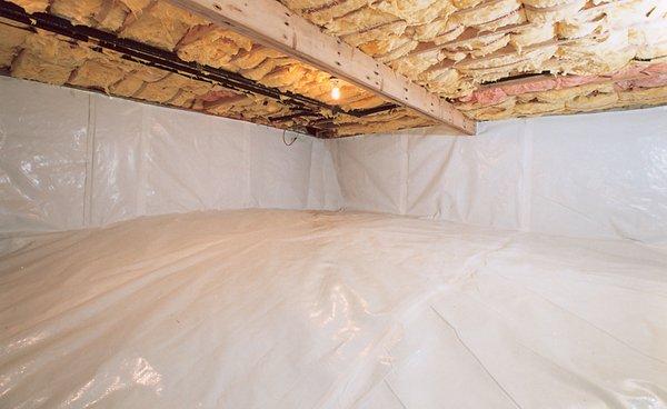 After- Lined and encapsulated crawl space