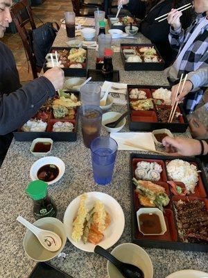 Our table full of delicious food