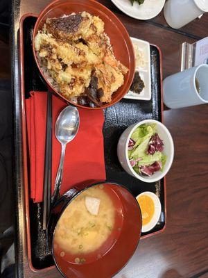 Tempura donburi set