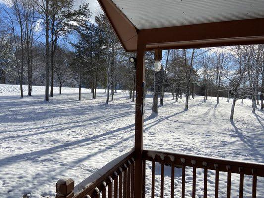 View from the cabin front porch