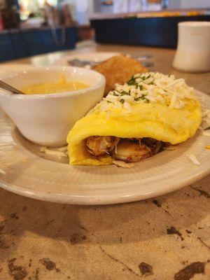 Seafood omelet