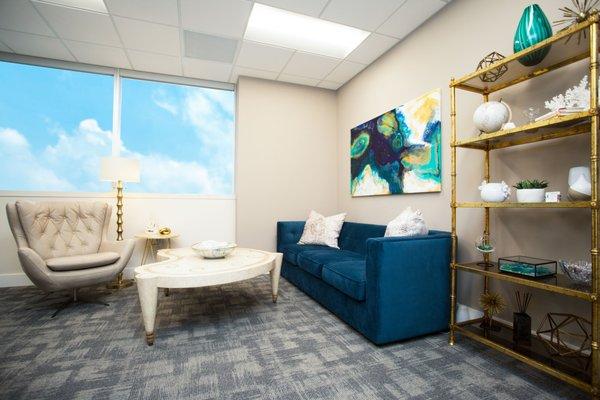 Inspire: one of our calming therapy rooms.