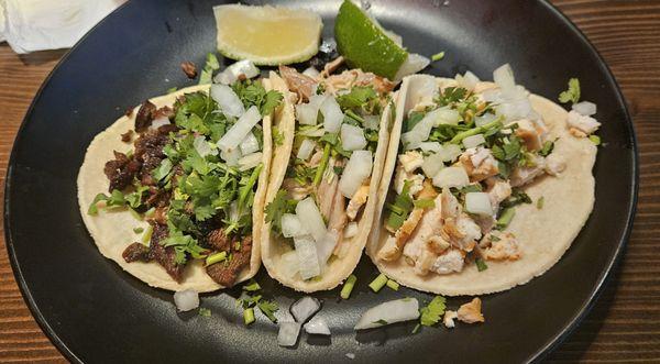 Three amigos tacos