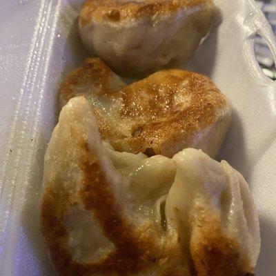 Pot stickers were too doughy. Skip!