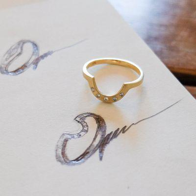 Fine ring/wedding band by betsy & iya