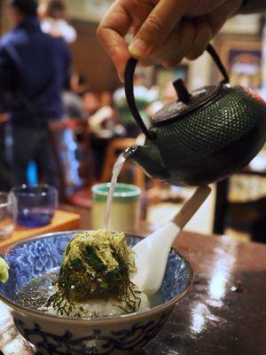 A special fish dish with rice served with dashi- was homey and soothing but forgot he name!