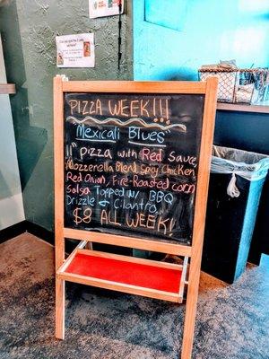 Pizza week sign