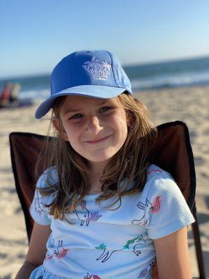 Child's beach hat with embroidery