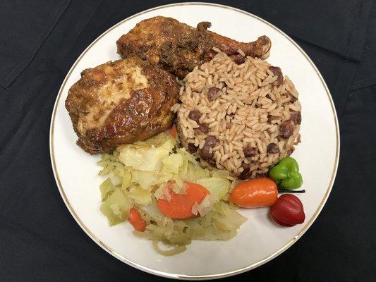 Jerk Chicken & Rice with Peas