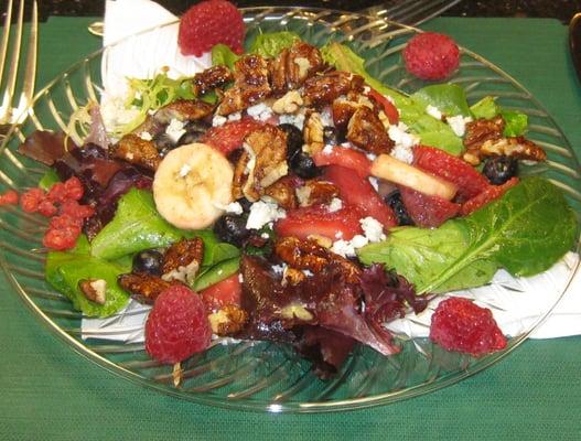 One of the incredible salads made in a team building cooking class.