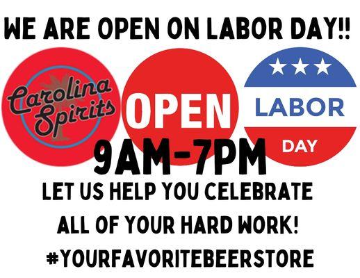 Open Labor Day!