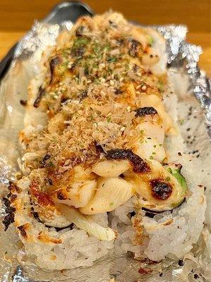 Volcano Roll. Scallops were a little too firm but overall, it's a slightly sweet roll with a bit of spice to make your mouth feel balanced.