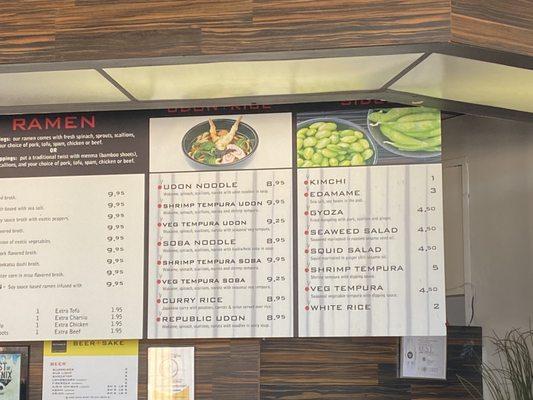 Food menu