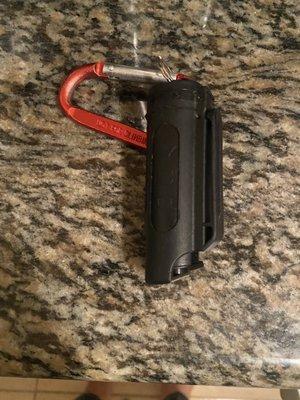 Pepper spray with black case