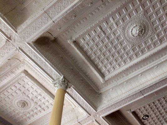 Ornate ceiling and pillars