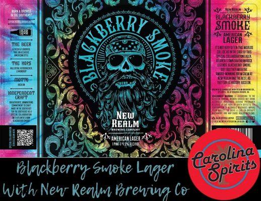 Blackberry Smoke Lager is available now! From Atlanta GA with New Realm  Brewing Company. #shopCSBeerandWine