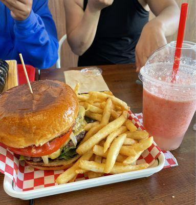 Classic burger and Tomato lemon twist