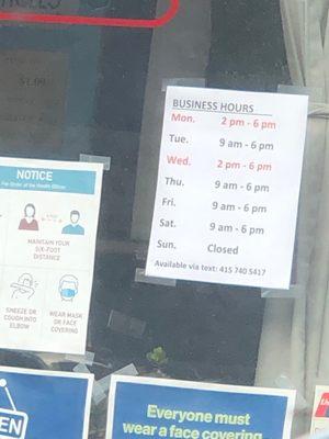 Store hours