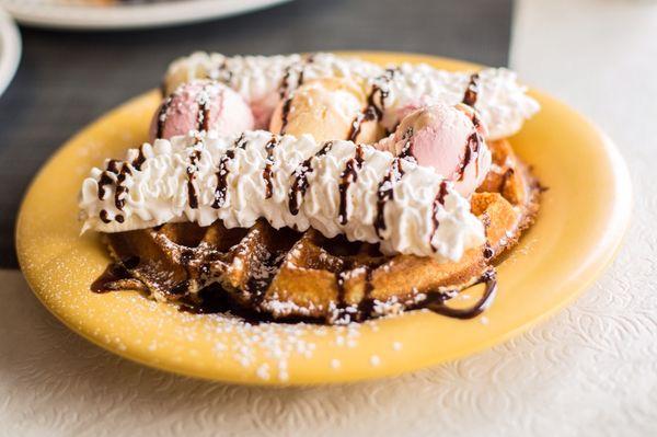 Banana Split Waffle