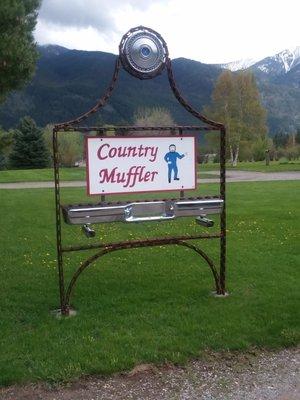 Unique Country Muffler sign