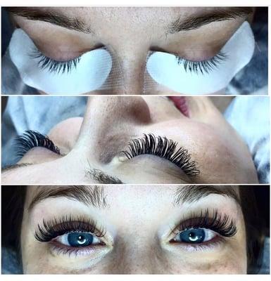 Eyelash extensions done by Luxe Lashes