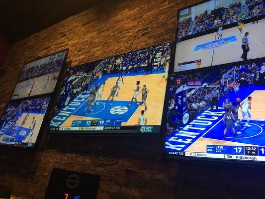 Main TV wall at Dickmanns