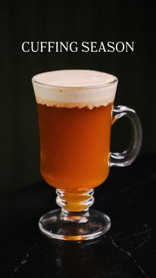 Buffalo Trace, Cynar, Honey, Spiced Chai Apple Cider, Lemon, Salted Coconut Foam