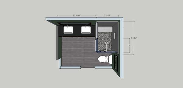 Master bath floor plan