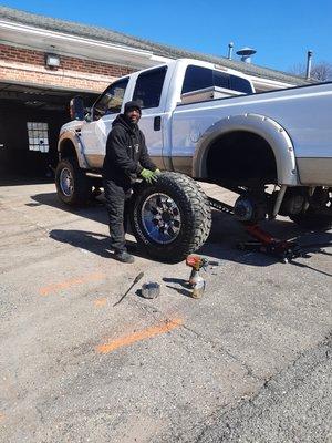 Tire installation