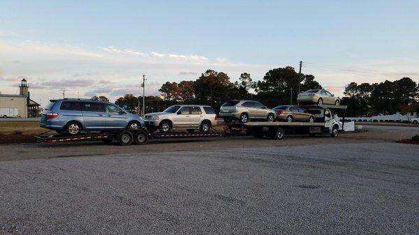 Our first load of vehicles delivered!