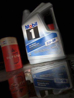 We will only use the best Oil and filter for your vehicle.