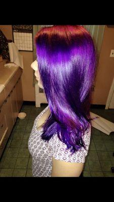 Electric Purple Color Melt by Teri Catanuto, Senior Stylist