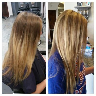 Before and after! Hair by Marisa!