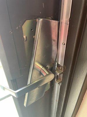 Broken door latch