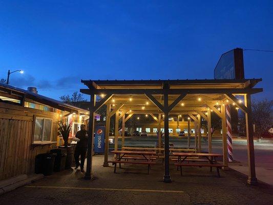 Nice outdoor seating/ dining area