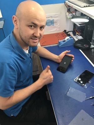 Since 2011 Aza has been helping friends, neighbors, and many other customers with mobile phone repairs in the SF Bay Area. His popularity gr